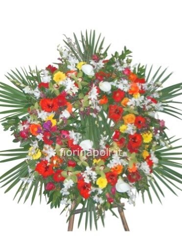 Corona funebre con tipo fiori da concordare