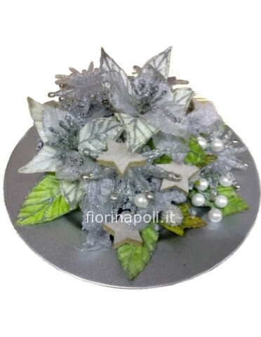 Centrotavola natalizio argentato