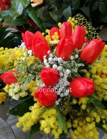 Bouquet con mimosa