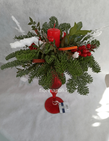 Centrotavola natalizio rosso